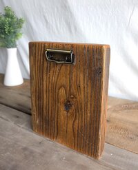 Reclaimed Wooden Photo Block (Vertical) | Rustic Picture Display Stand | Wood Photo Clip