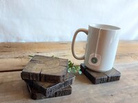 Reclaimed Wood Coasters Set of 4 | Rustic Wooden Drink Coasters | Western Home Decor
