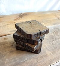 Reclaimed Wood Coasters Set of 4 | Rustic Wooden Drink Coasters | Western Home Decor