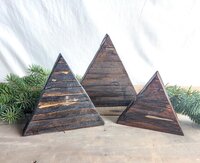 Handmade Reclaimed Wood Mountain Set | Rustic Wyoming Decor (Set of 3)