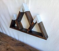 Reclaimed Wood Mountain Shelf | Rustic Mountain Decor