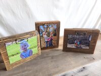 Reclaimed Wooden Photo Block (Horizontal) | Rustic Picture Display Stand | Wood Photo Clip