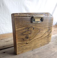 Reclaimed Wooden Photo Block (Horizontal) | Rustic Picture Display Stand | Wood Photo Clip