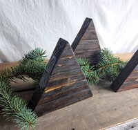 Handmade Reclaimed Wood Mountain Set | Rustic Wyoming Decor (Set of 3)
