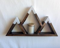 Reclaimed Wood Mountain Shelf | Rustic Mountain Decor