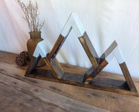 Reclaimed Wood Mountain Shelf | Rustic Mountain Decor