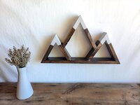 Reclaimed Wood Mountain Shelf | Rustic Mountain Decor
