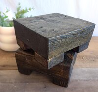 Reclaimed Wood Riser | Rustic Farmhouse Display Stand | Handmade Wyoming Decor