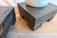 Reclaimed Wood Riser | Rustic Farmhouse Display Stand | Handmade Wyoming Decor