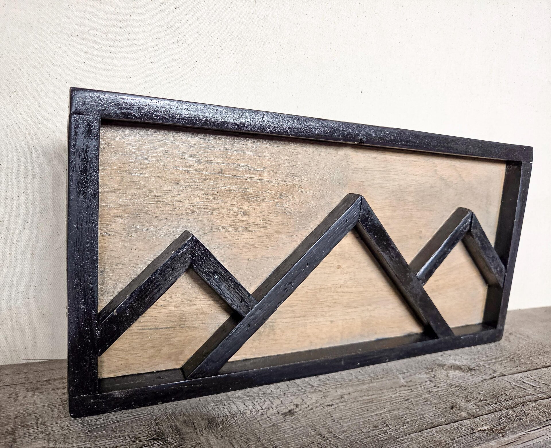 Rustic Mountain Wall Art | Reclaimed Mountain Decor | Handmade in Wyoming