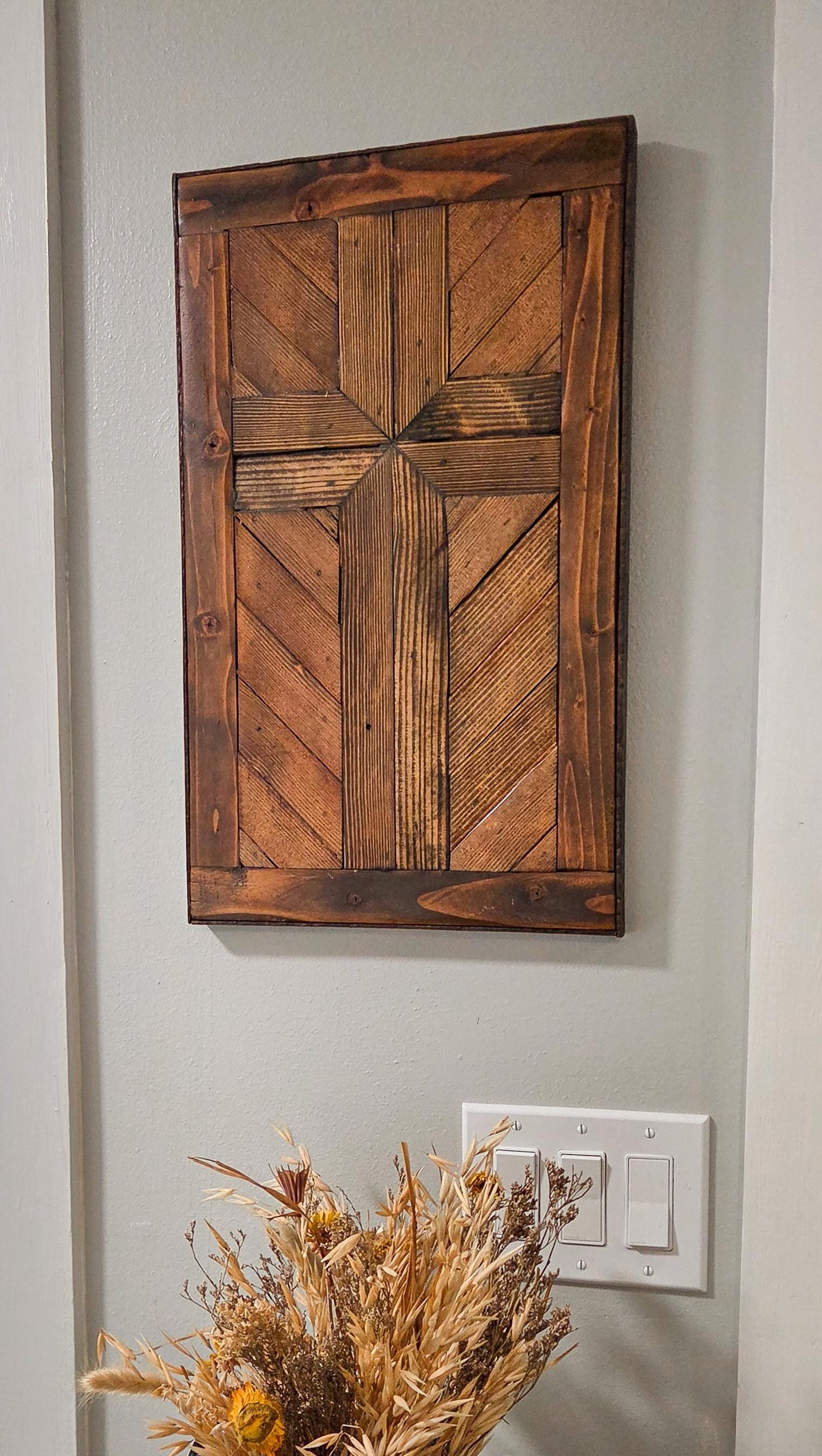 Reclaimed Wood Cross Wall Hanging