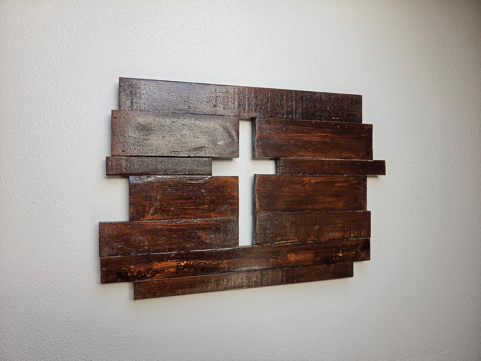 Handmade Reclaimed Wood Cross Wall Art | Rustic Christian Western Decor