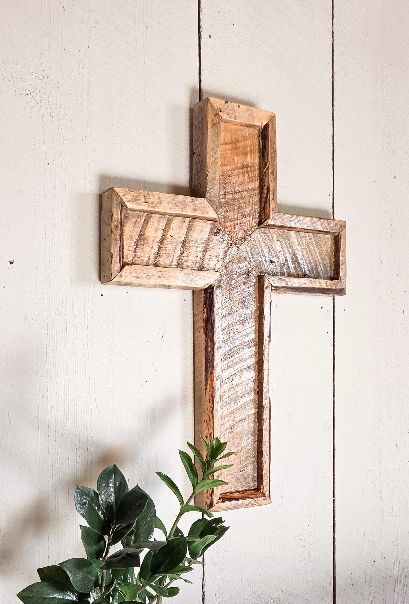 Christian Wall Decor | Reclaimed Wood Cross | Western Religious Wall Art | Confirmation Gift