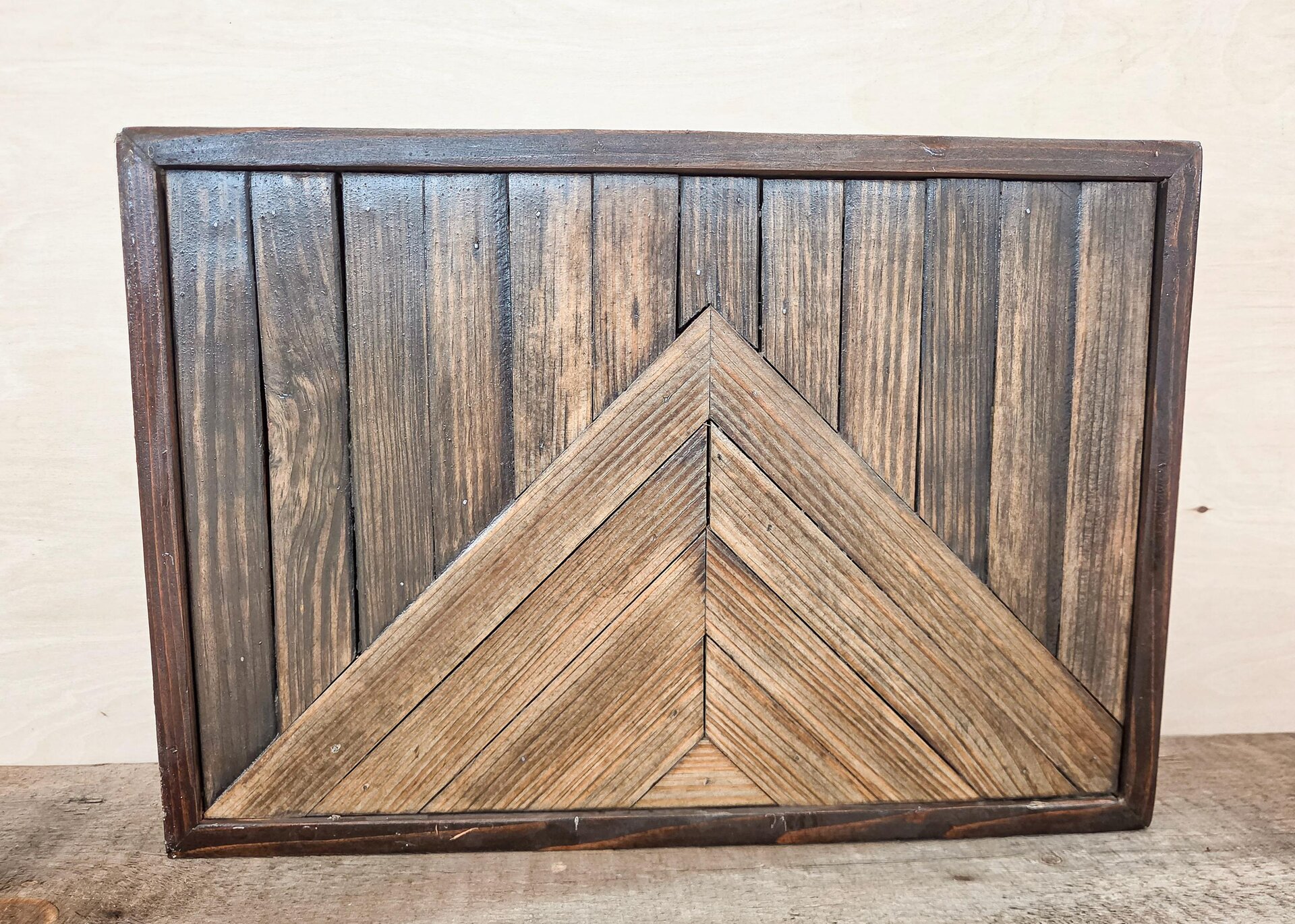 Reclaimed Wood Mountain Wall Art | Wyoming Cabin Decor | Rustic Western Wall Hanging