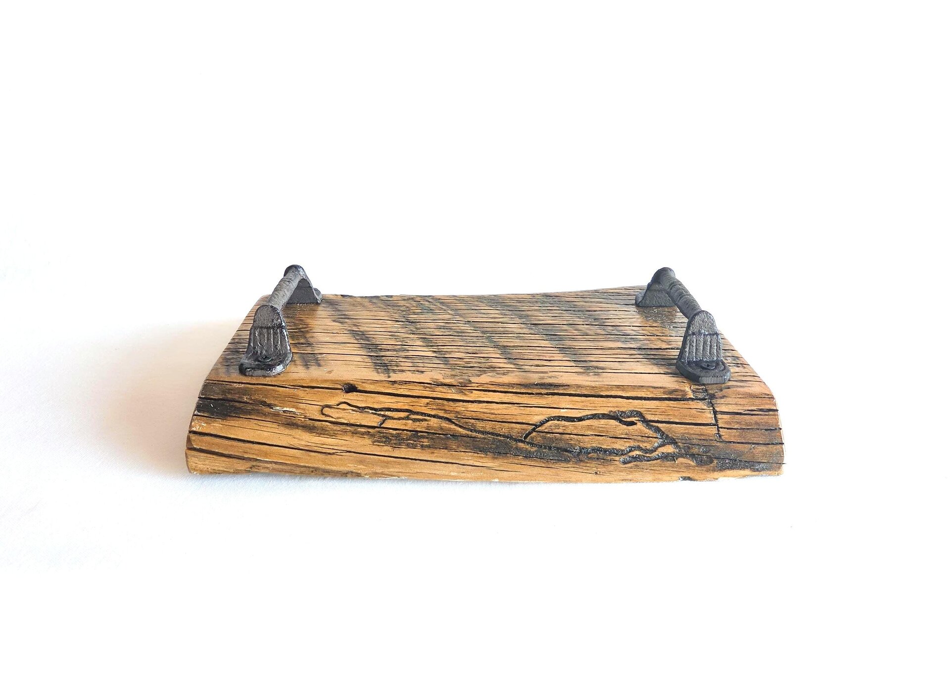 Reclaimed Wood Serving Tray | Decorative Tray for Ottoman | Rustic Centerpiece