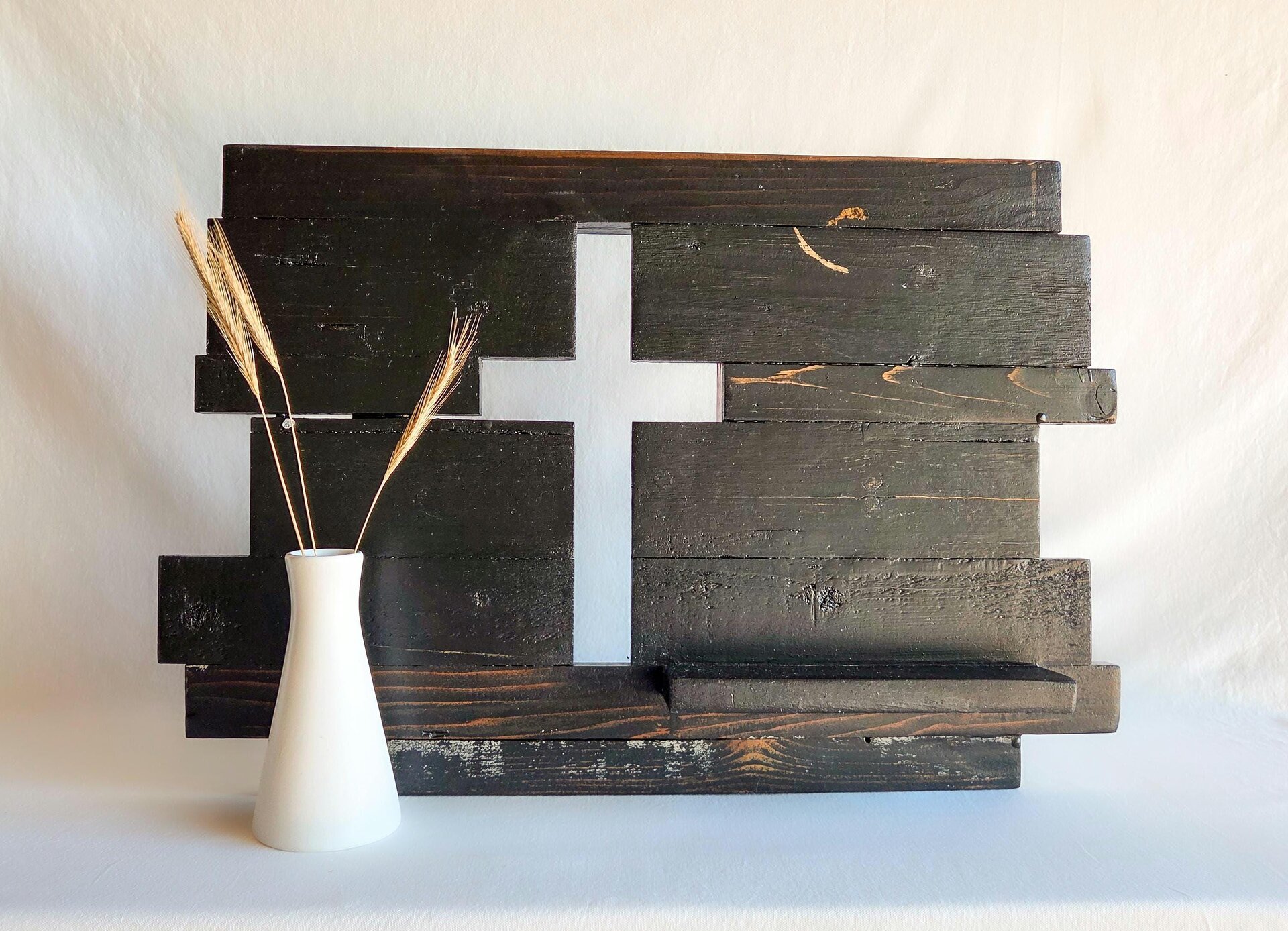 Reclaimed Wooden Cross | Rustic Christian Wall Decor |