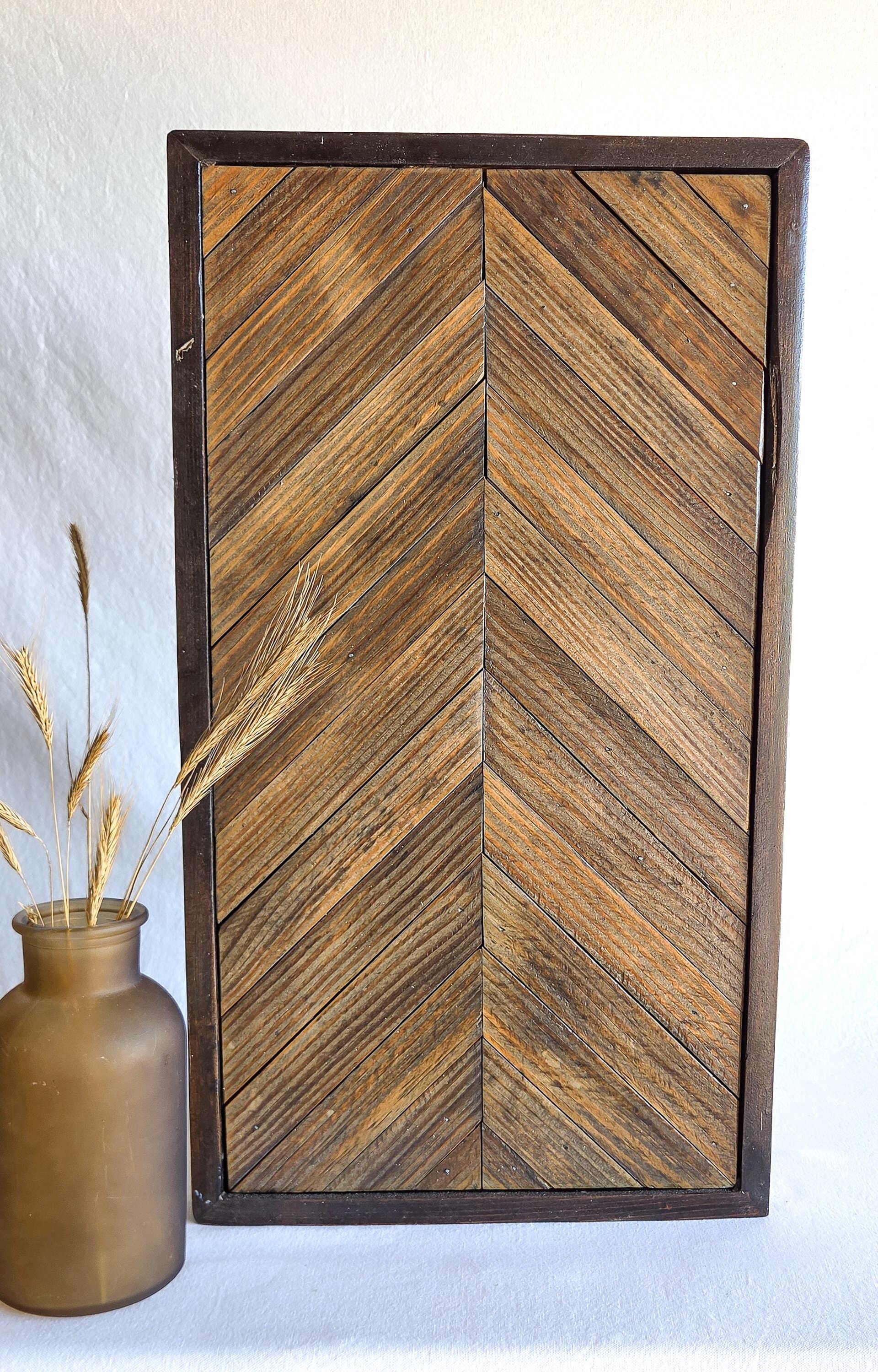 Reclaimed Wood Geometric Wall Art | Rustic Wooden Decor