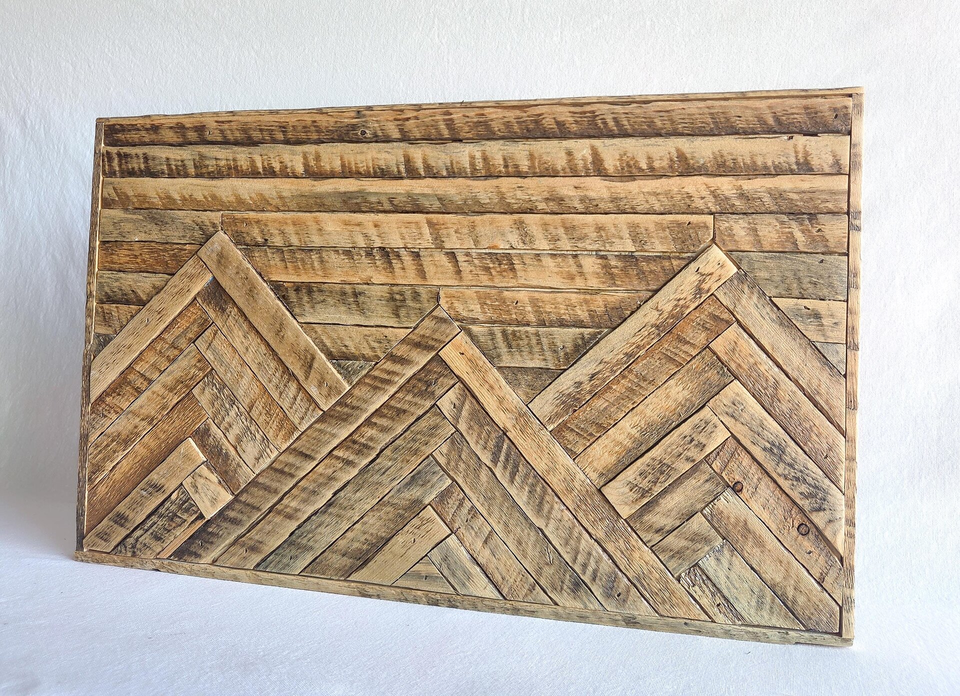 Reclaimed Wood Mountain Wall Art | Rustic Cabin Decor | Handmade in Wyoming