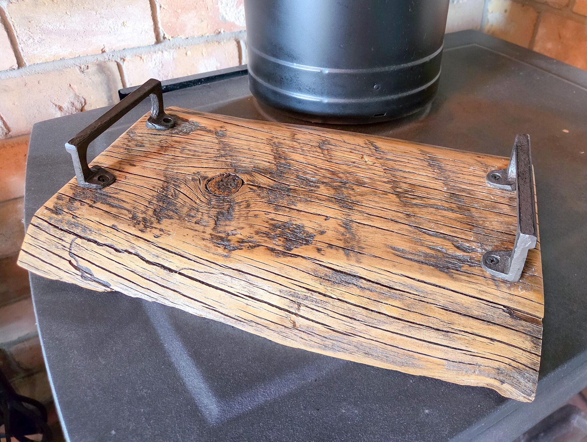 Wood Countertop Tray | Decorative Ottoman Tray | Rustic Centerpiece