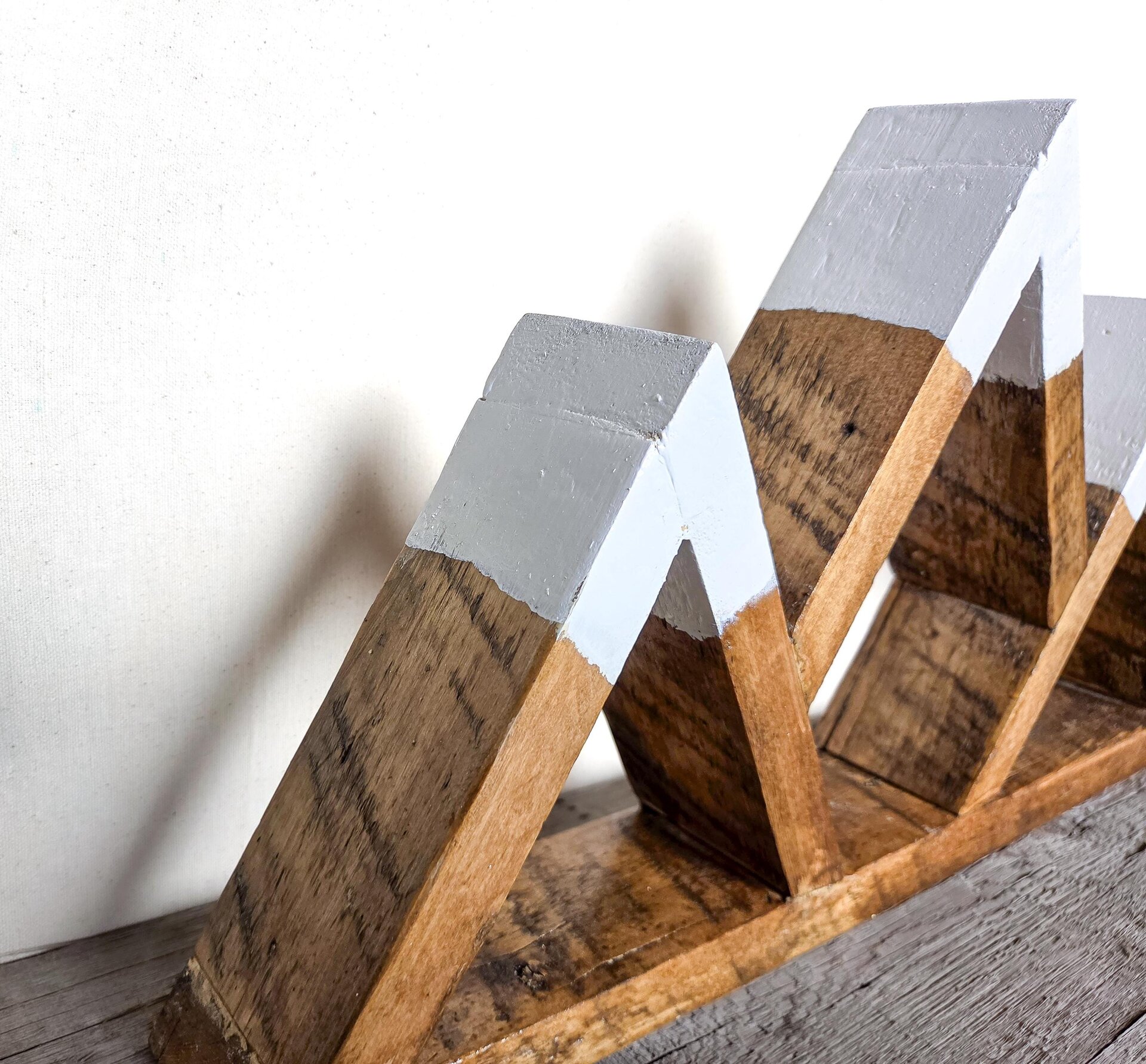 Reclaimed Wood Mountain Decor | Handmade Wyoming Shelf | Rustic Cabin Decor