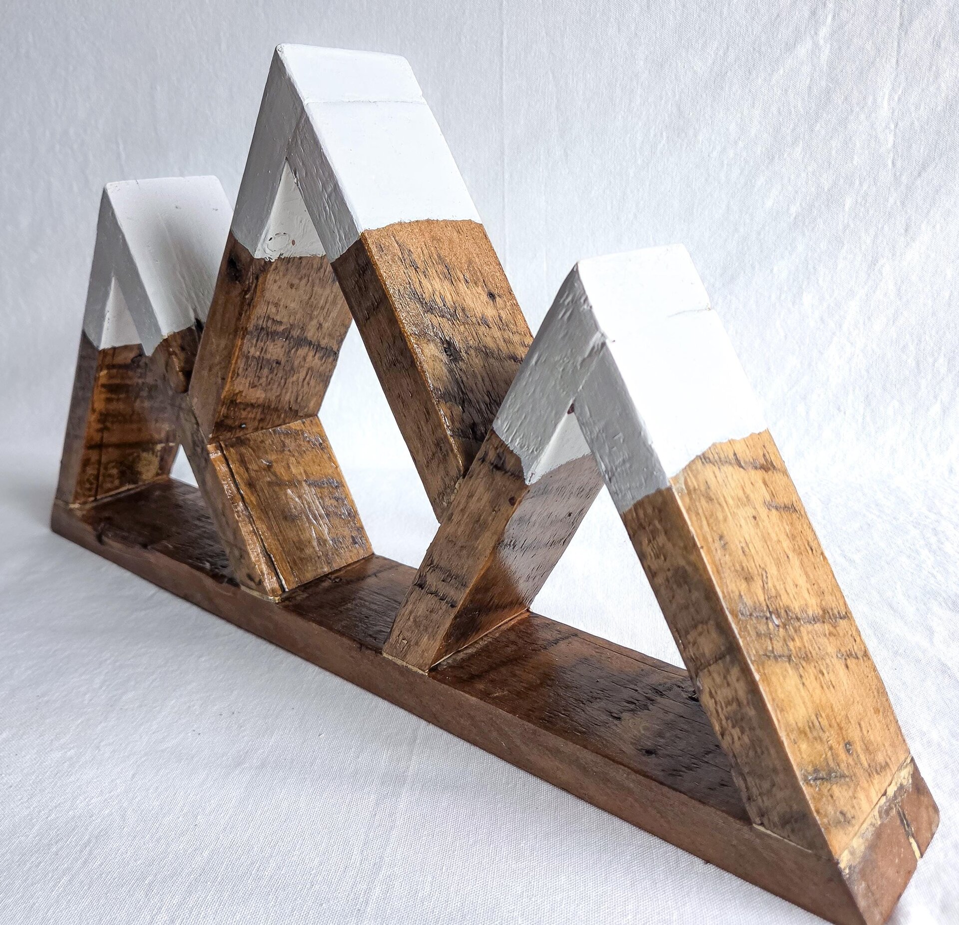Reclaimed Wood Mountain Decor | Handmade Wyoming Shelf | Rustic Cabin Decor