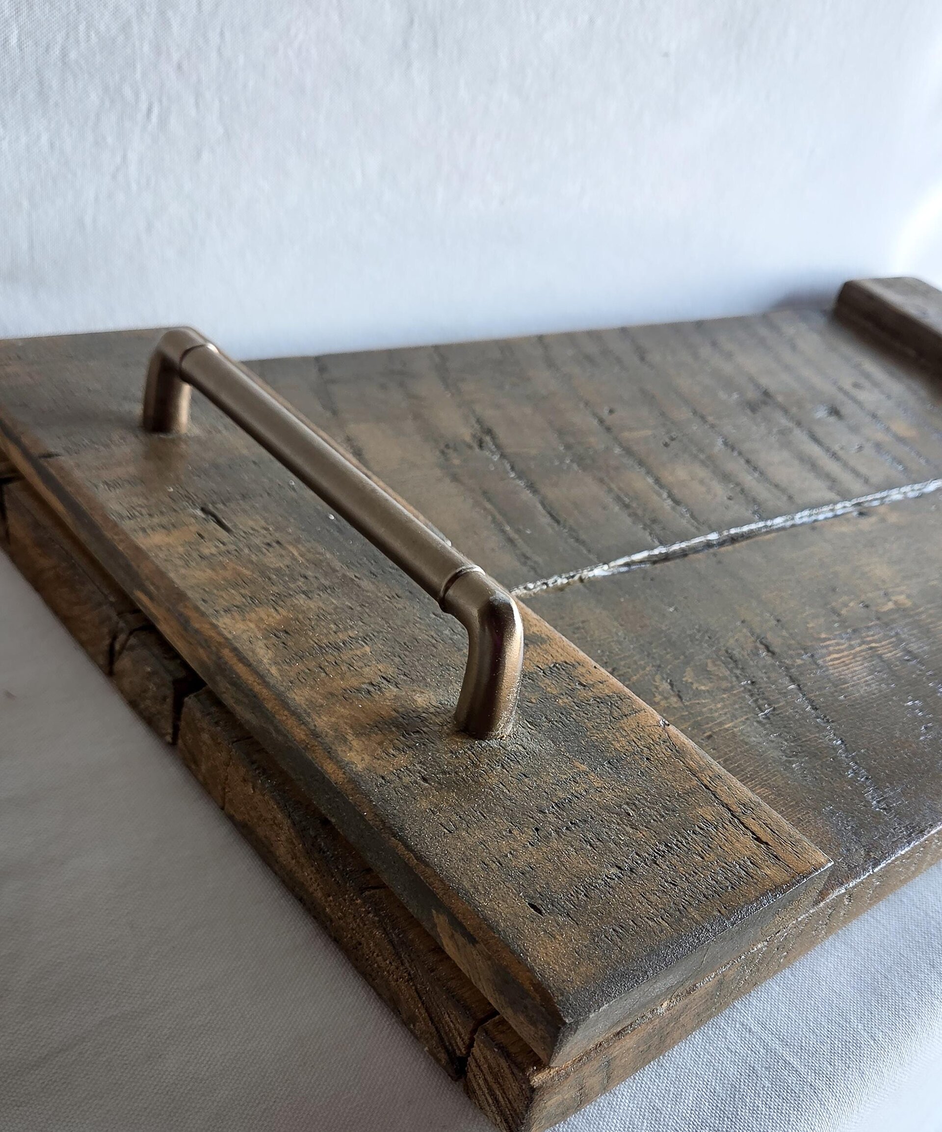 Coffee Table Tray | Rustic Ottoman Decor | Reclaimed Wood Serving Tray