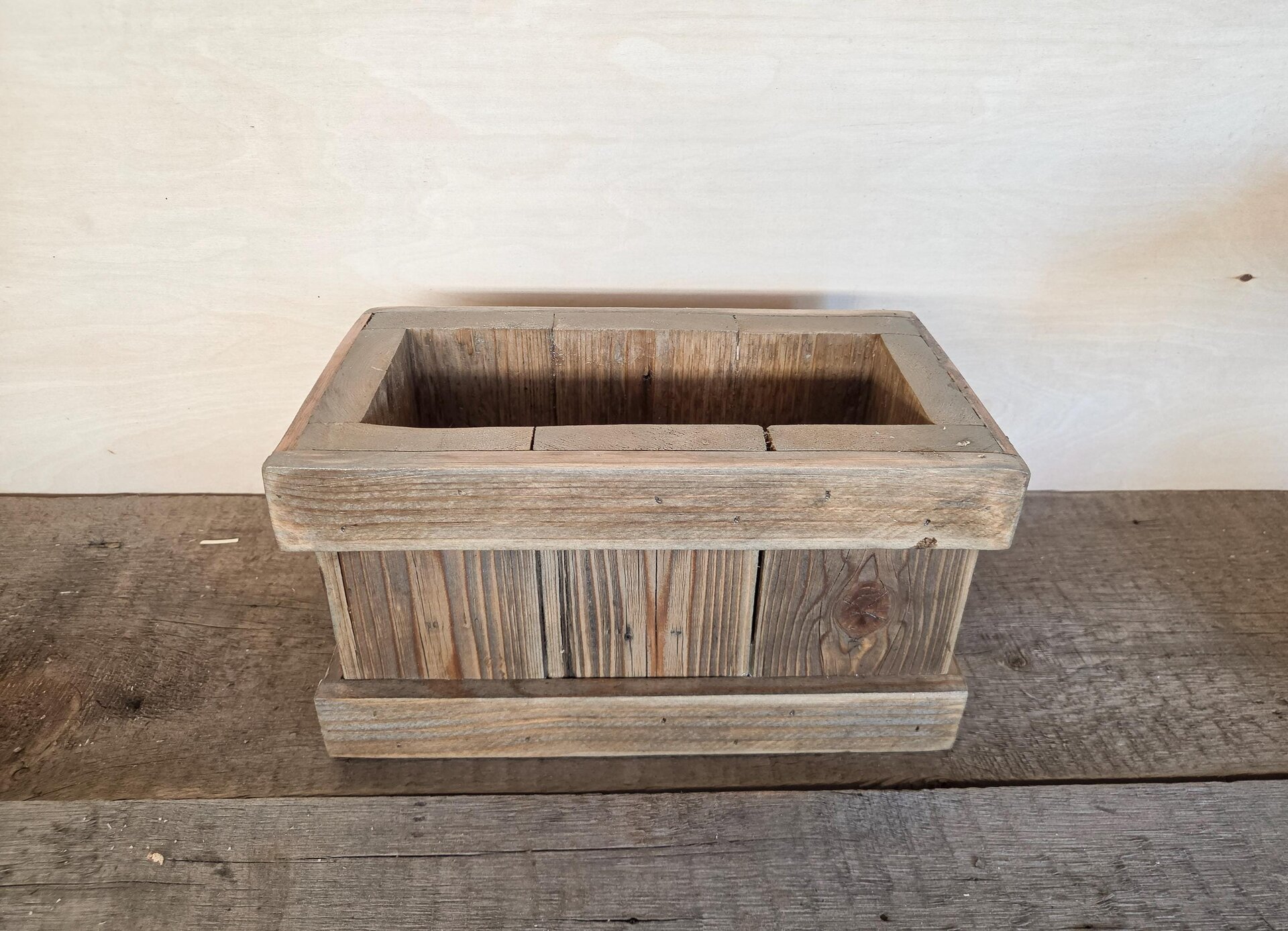 Rustic Reclaimed Wood Centerpiece Box | Farmhouse Table Decor | Wooden Decorative Caddy | Wyoming Handmade