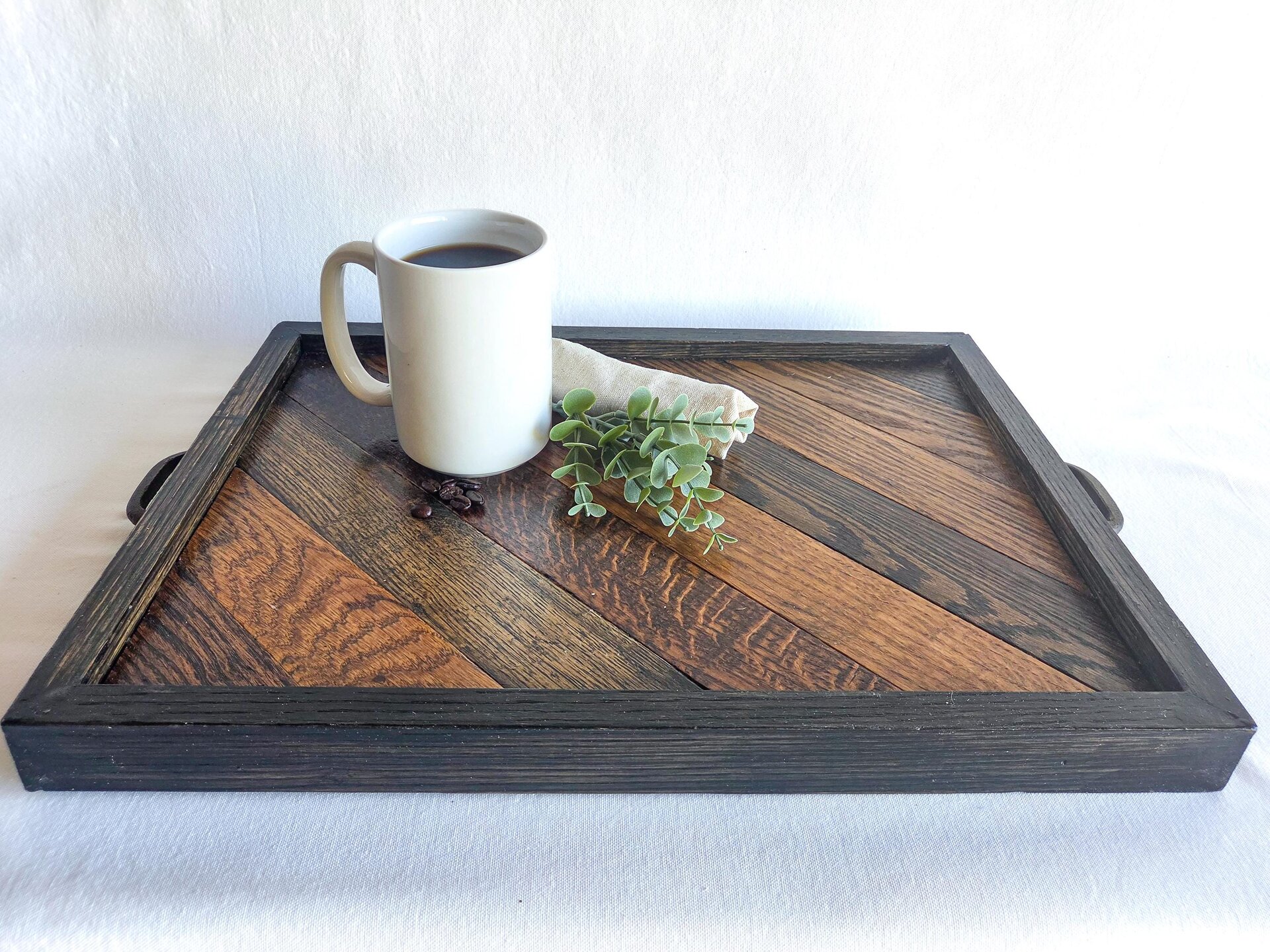 Rustic Serving Tray | Wood Coffee Table Tray |