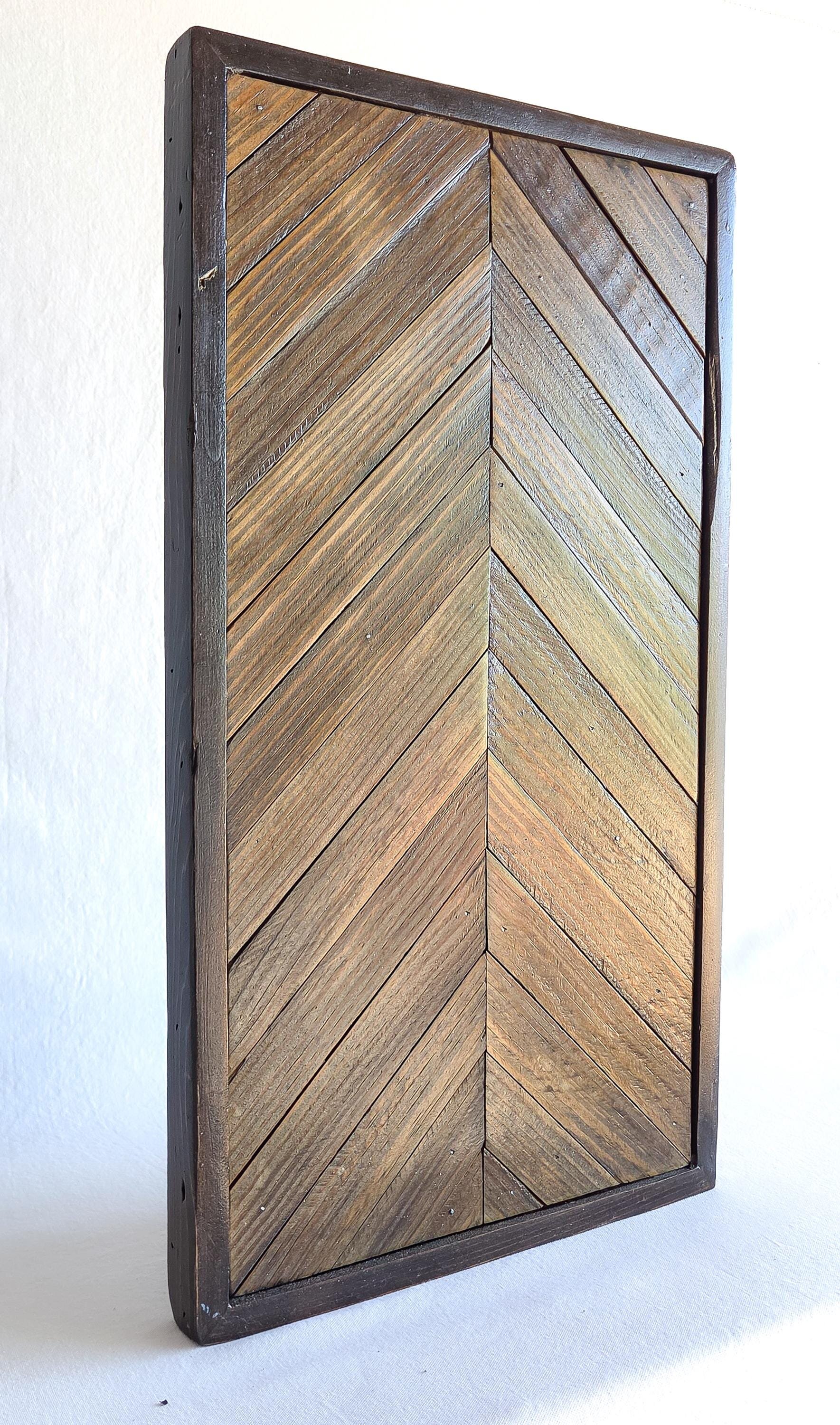 Reclaimed Wood Geometric Wall Art | Rustic Wooden Decor