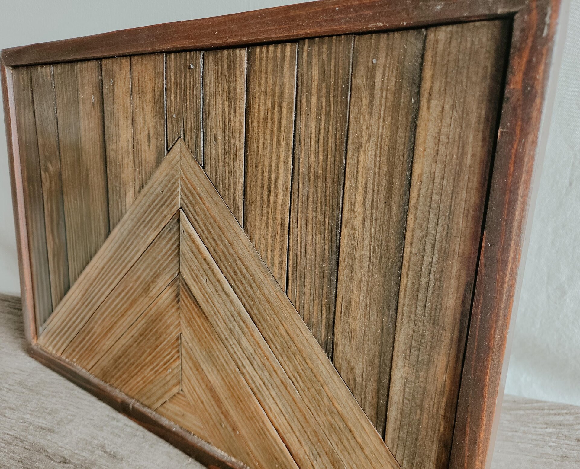 Reclaimed Wood Mountain Wall Art | Wyoming Cabin Decor | Rustic Western Wall Hanging