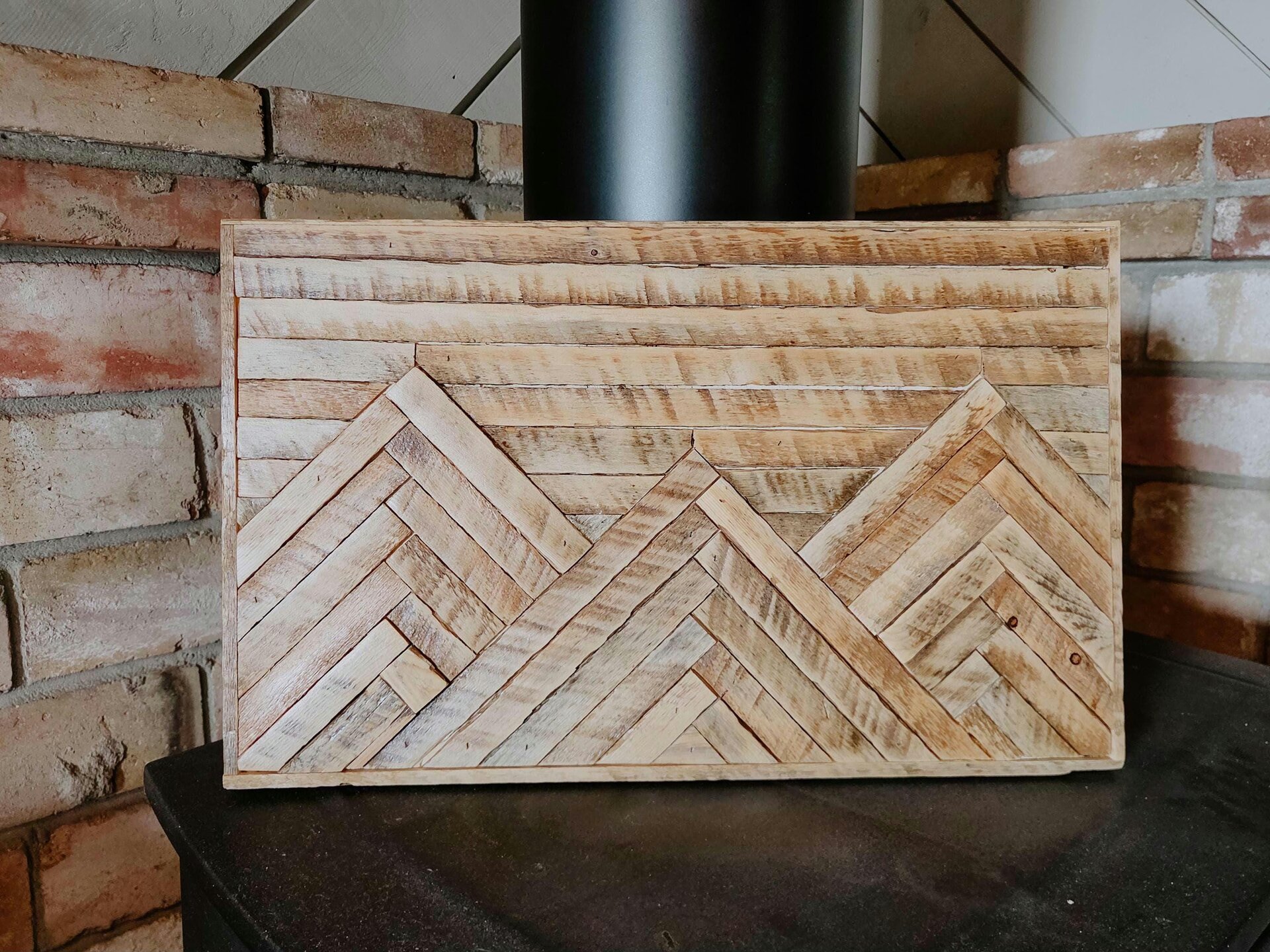 Reclaimed Wood Mountain Wall Art | Rustic Cabin Decor | Handmade in Wyoming