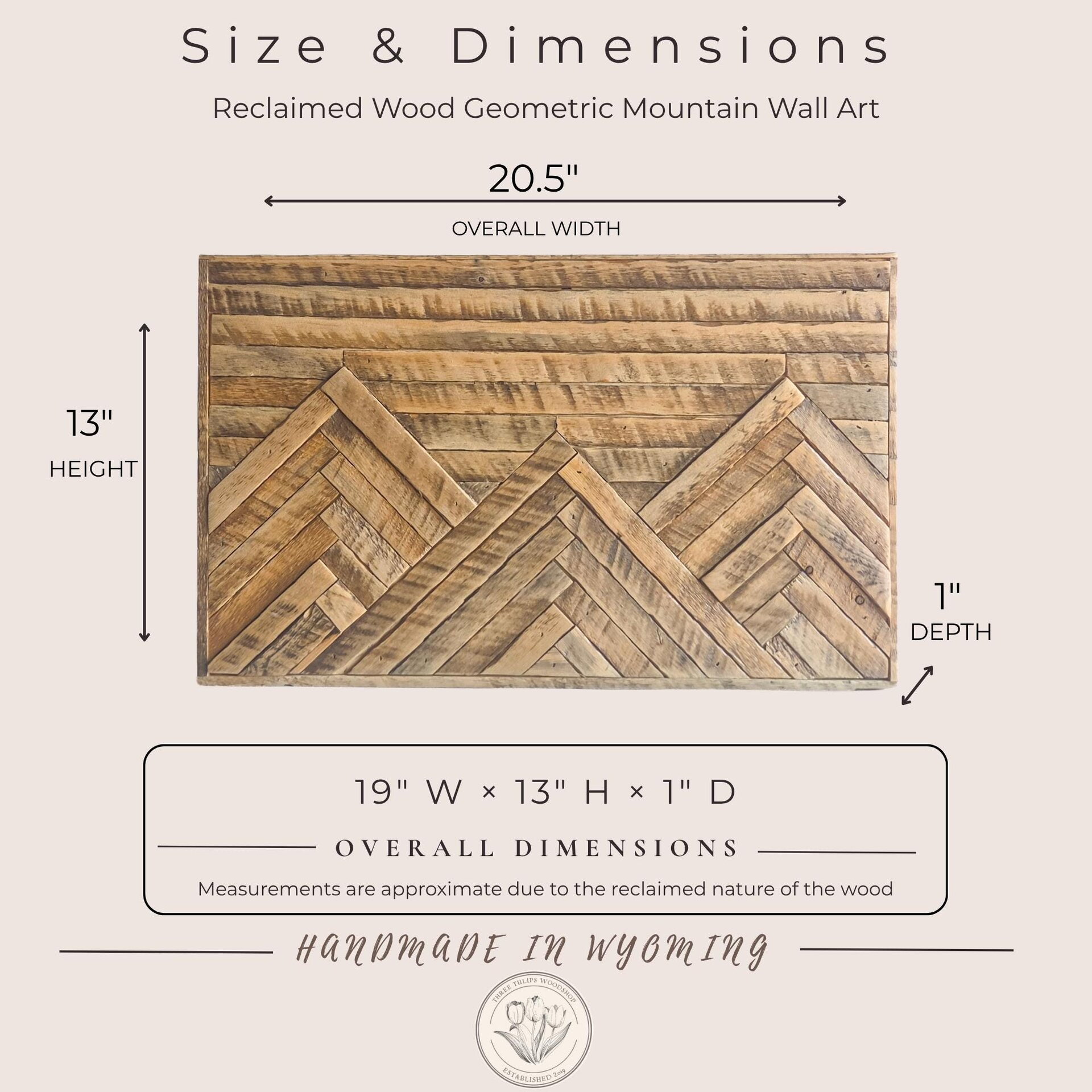 Reclaimed Wood Mountain Wall Art | Rustic Cabin Decor | Handmade in Wyoming