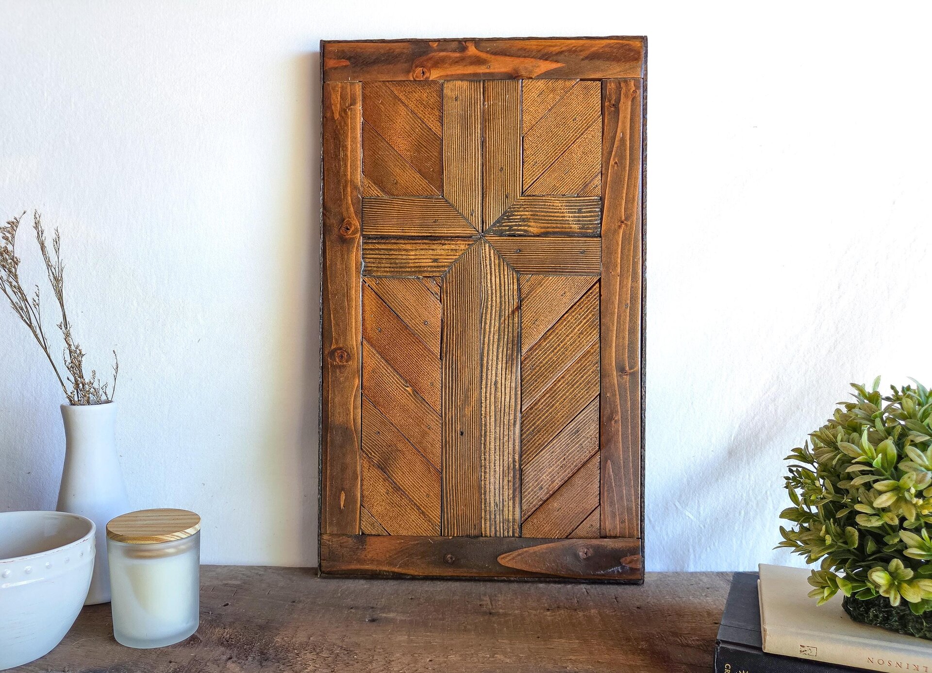 Reclaimed Wood Cross Wall Hanging