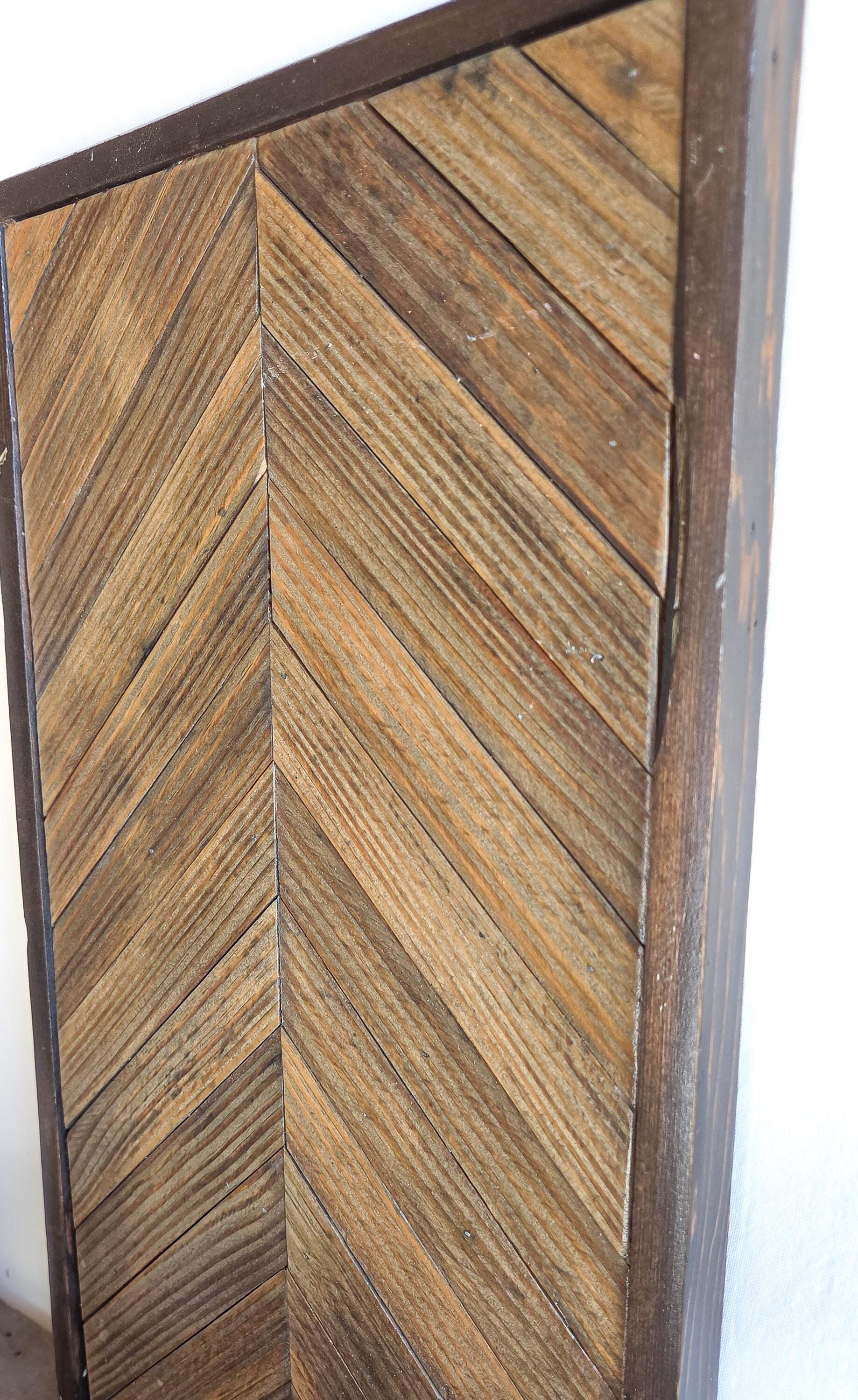 Reclaimed Wood Geometric Wall Art | Rustic Wooden Decor