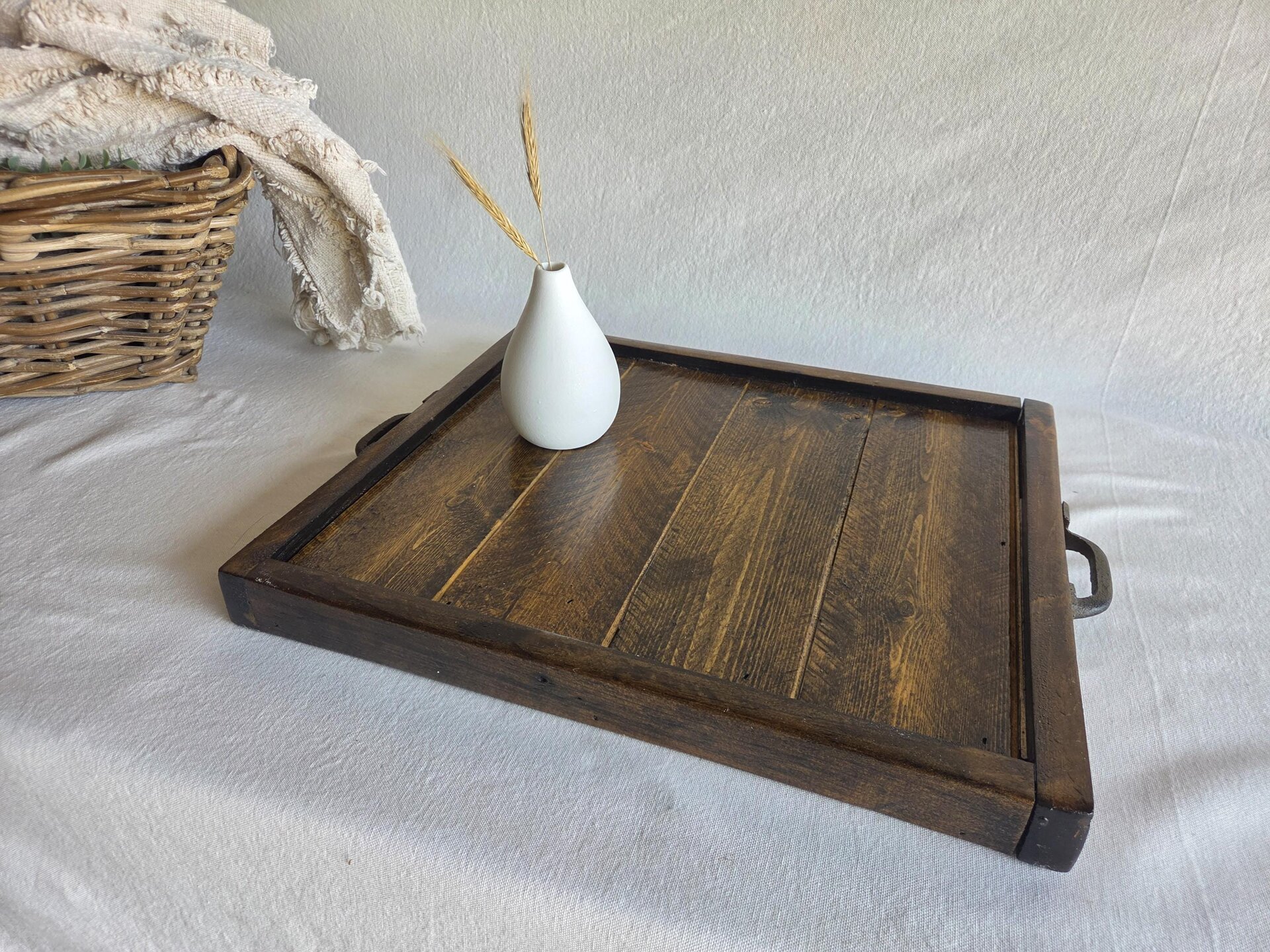 Reclaimed Wood Serving Tray | Breakfast in Bed | Coffee Table Decor
