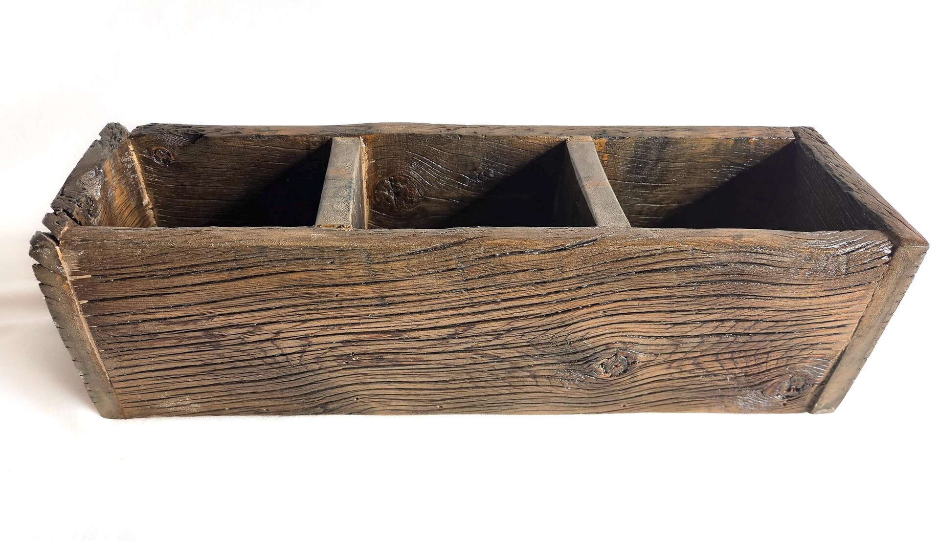 Reclaimed Wood Desk Organizer | Rustic Remote, Desk & Countertop Storage