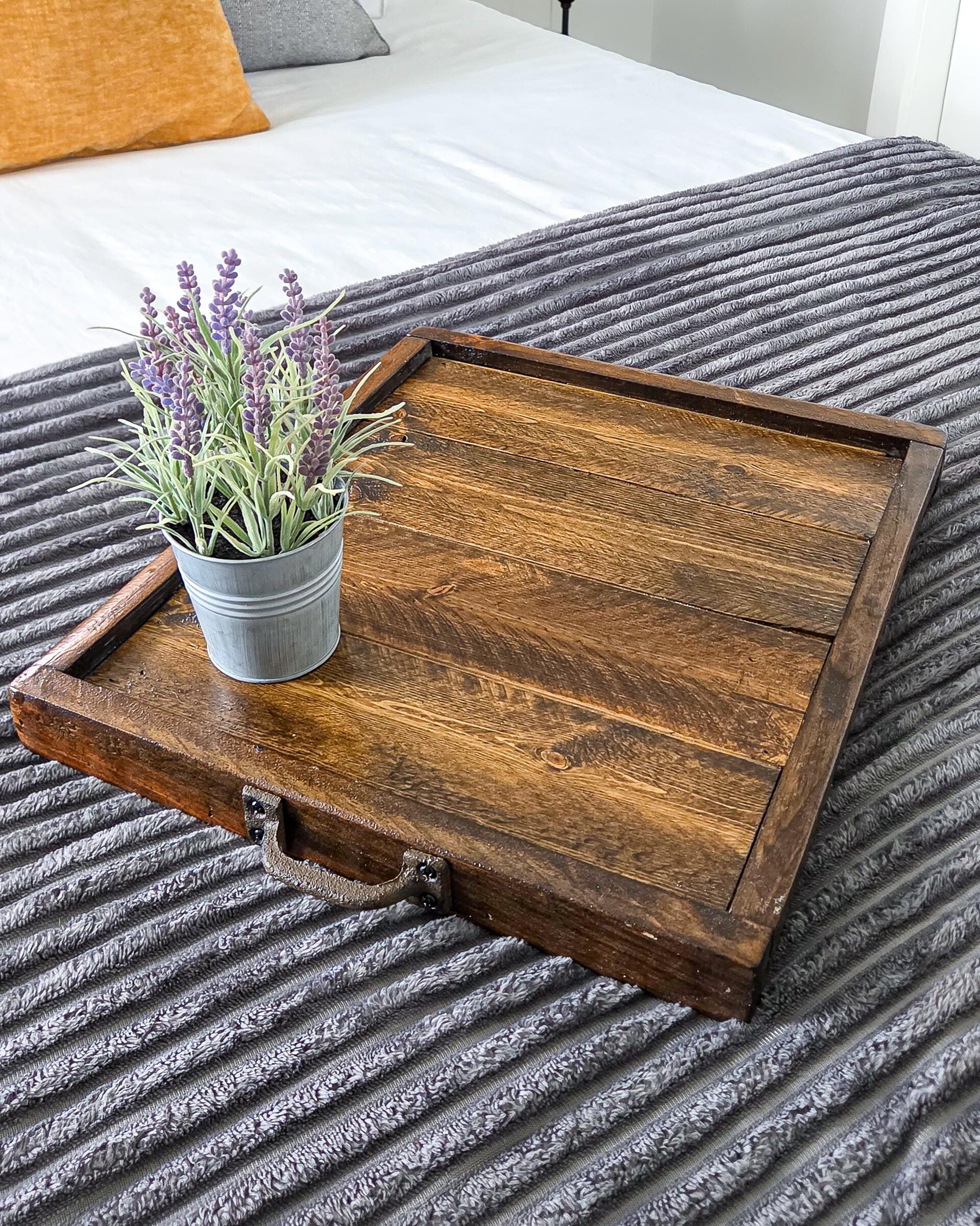 Reclaimed Wood Serving Tray | Breakfast in Bed | Coffee Table Decor
