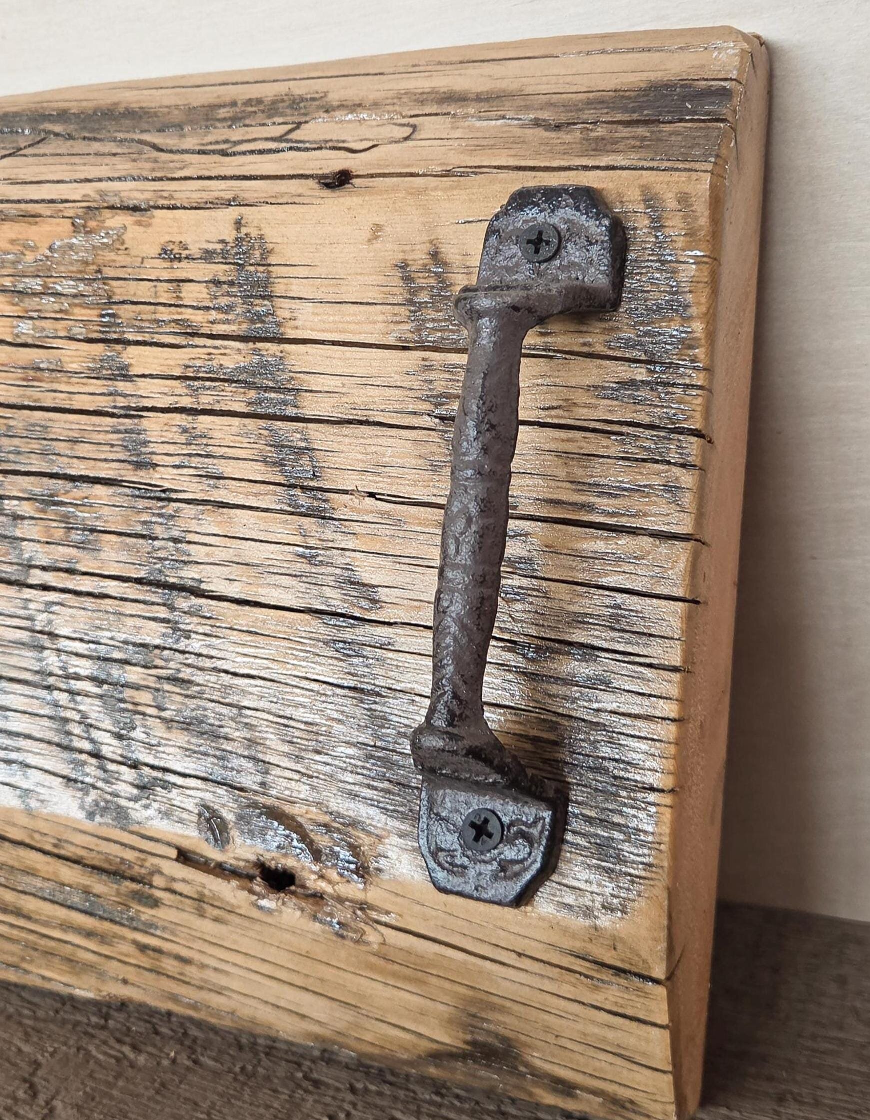 Reclaimed Wood Serving Tray | Decorative Tray for Ottoman | Rustic Centerpiece