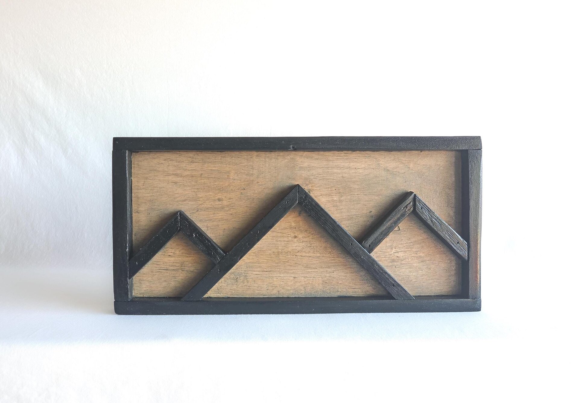 Rustic Mountain Wall Art | Reclaimed Mountain Decor | Handmade in Wyoming