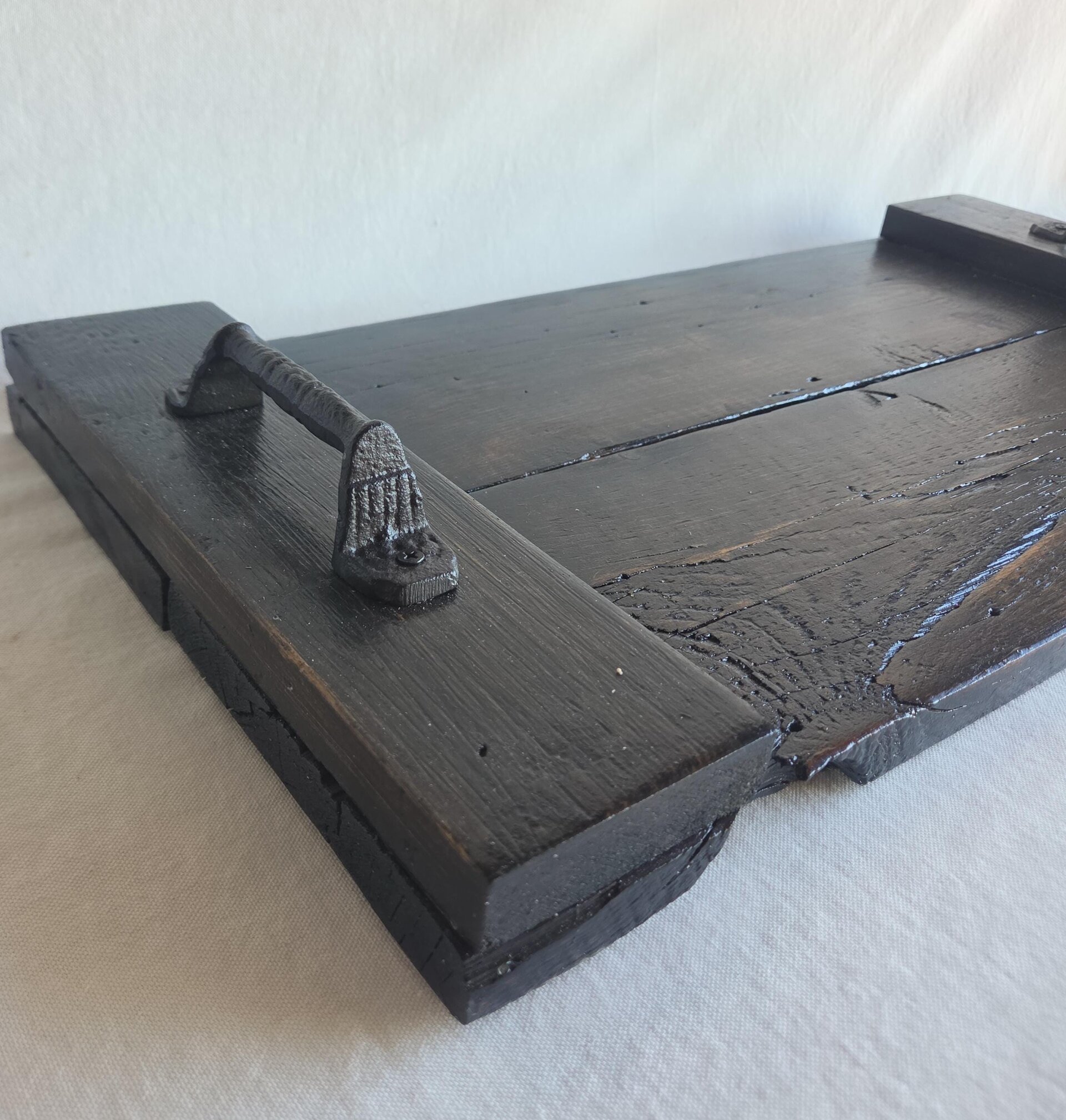 Reclaimed Wood Coffee Table Tray | Large Ottoman Tray | Rustic Centerpiece