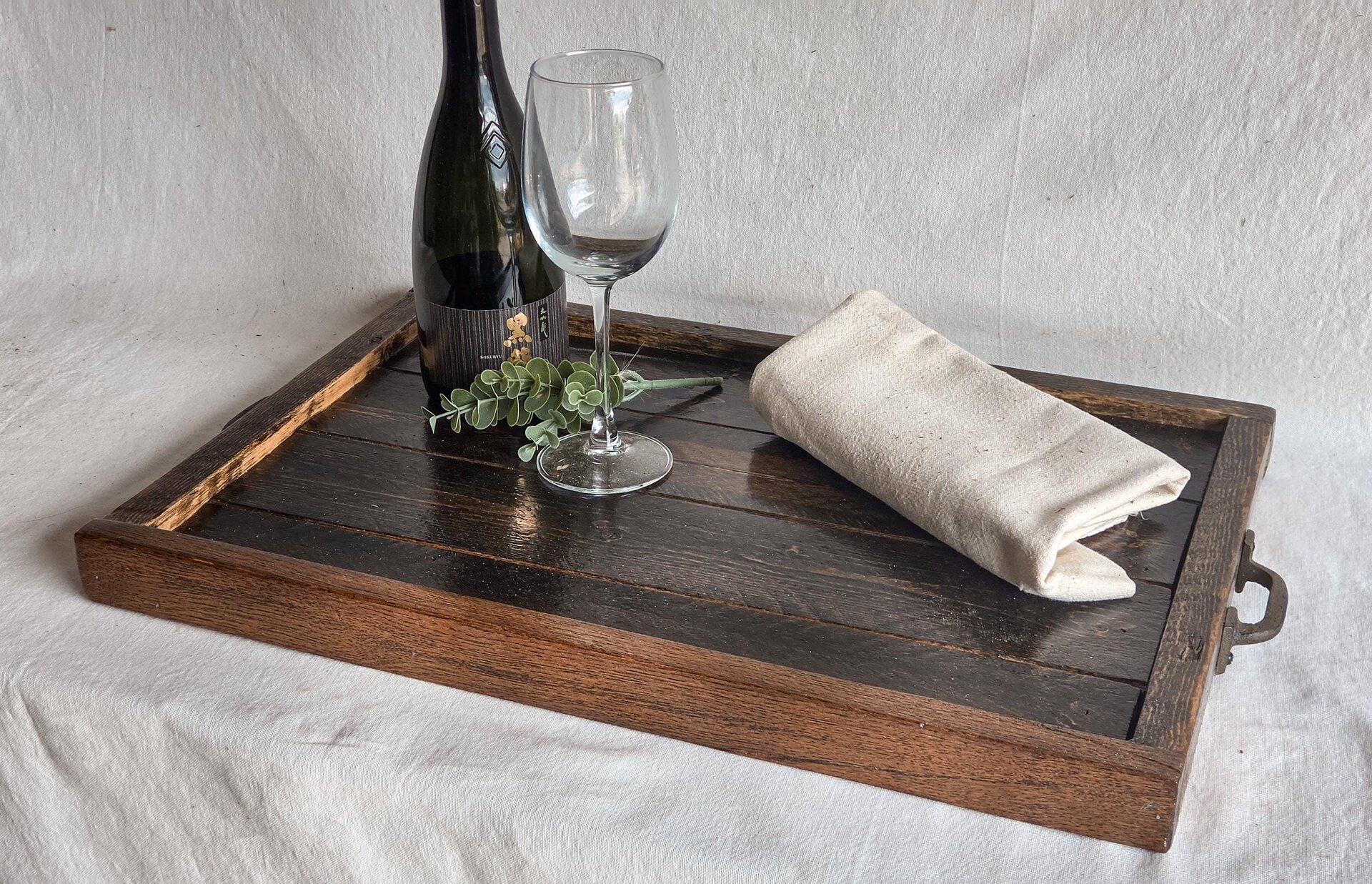 Reclaimed Wood Coffee Table Tray | Rustic Ottoman Tray | Wooden Platter