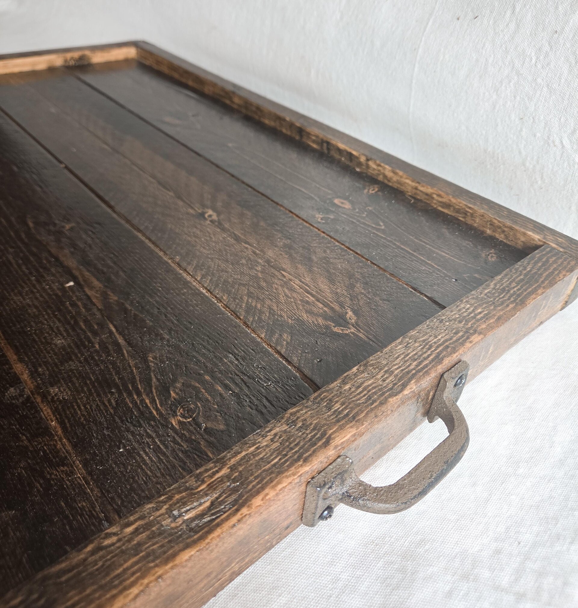 Reclaimed Wood Coffee Table Tray | Rustic Ottoman Tray | Wooden Platter