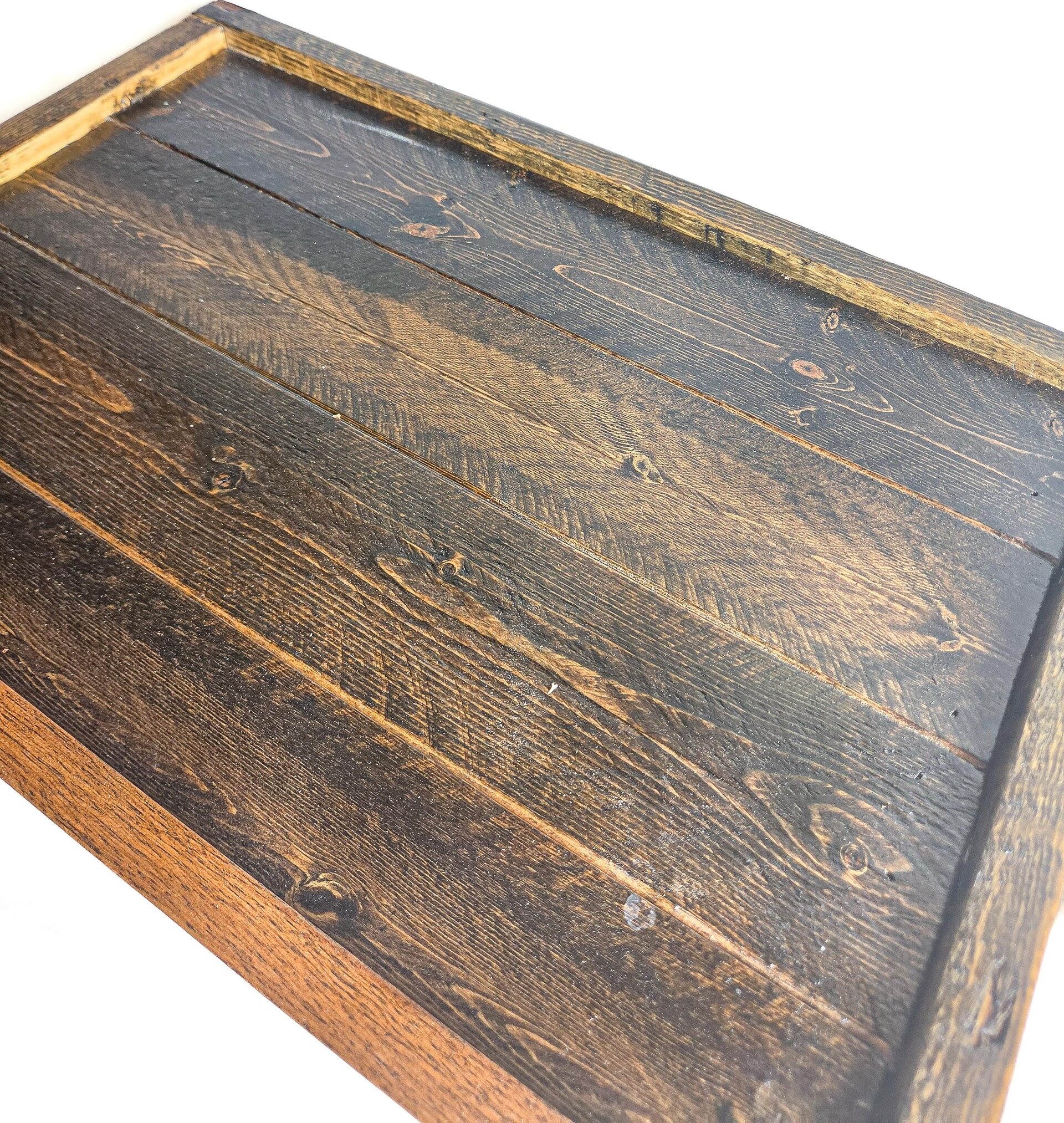 Reclaimed Wood Coffee Table Tray | Rustic Ottoman Tray | Wooden Platter