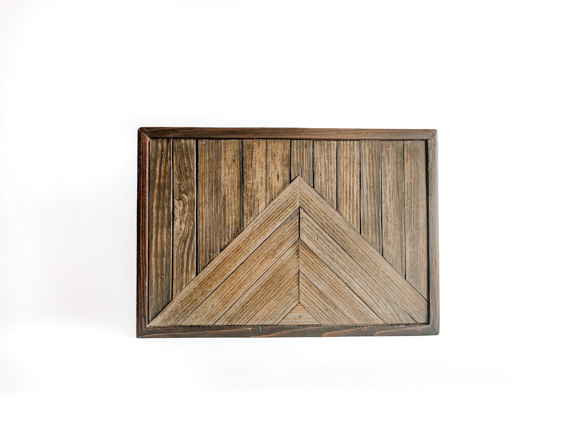 Reclaimed Wood Mountain Wall Art | Wyoming Cabin Decor | Rustic Western Wall Hanging