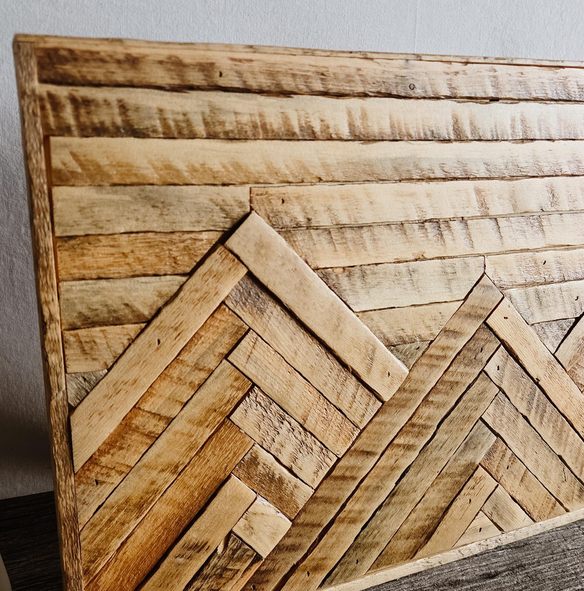 Reclaimed Wood Mountain Wall Art | Rustic Cabin Decor | Handmade in Wyoming