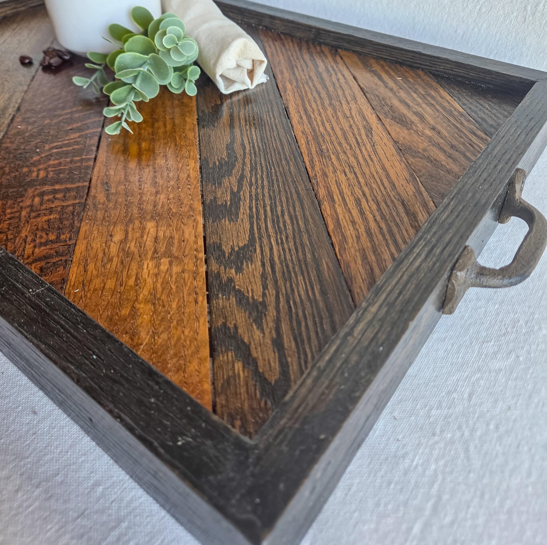 Rustic Serving Tray | Wood Coffee Table Tray |