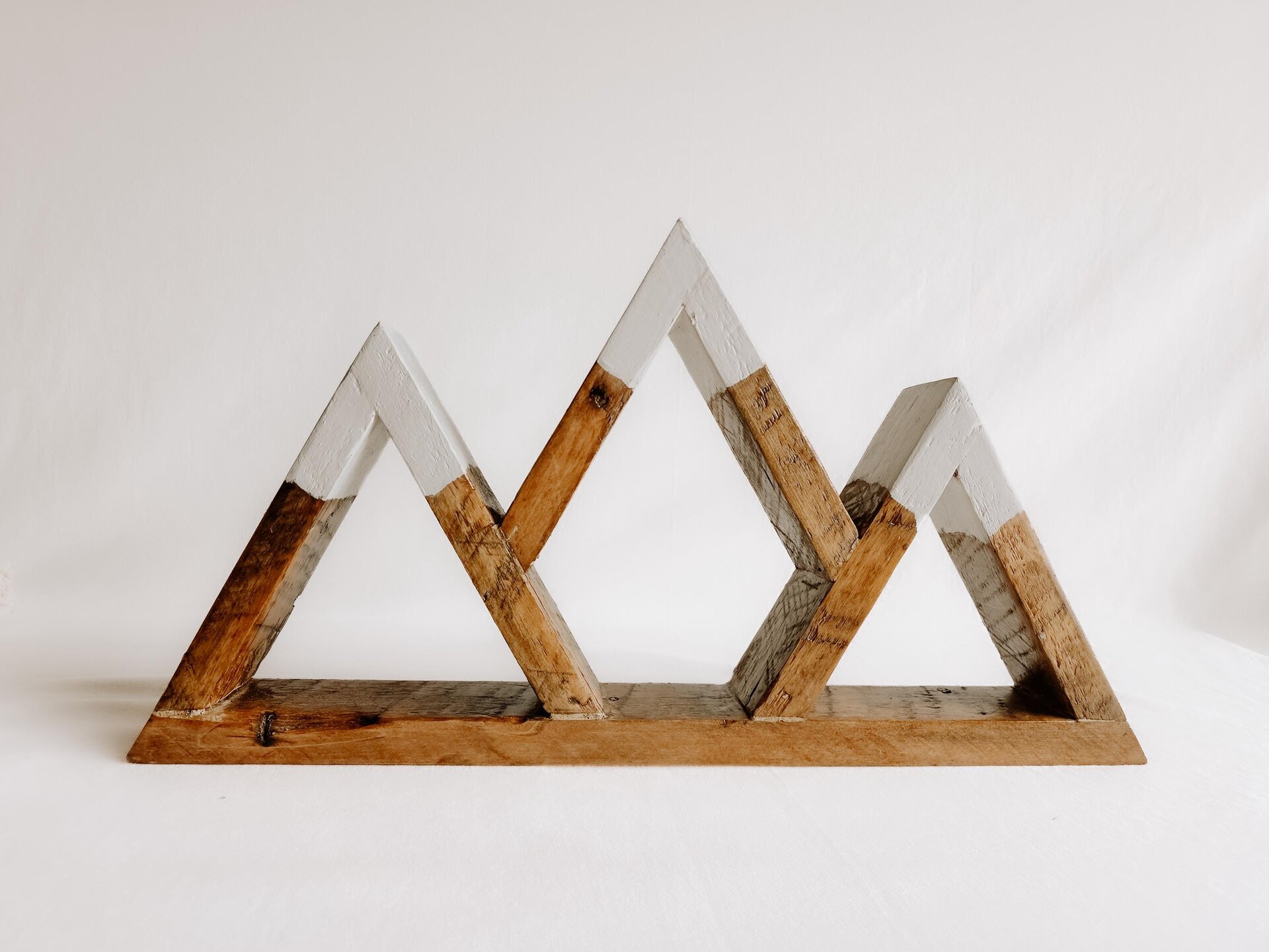 Reclaimed Wood Mountain Decor | Handmade Wyoming Shelf | Rustic Cabin Decor
