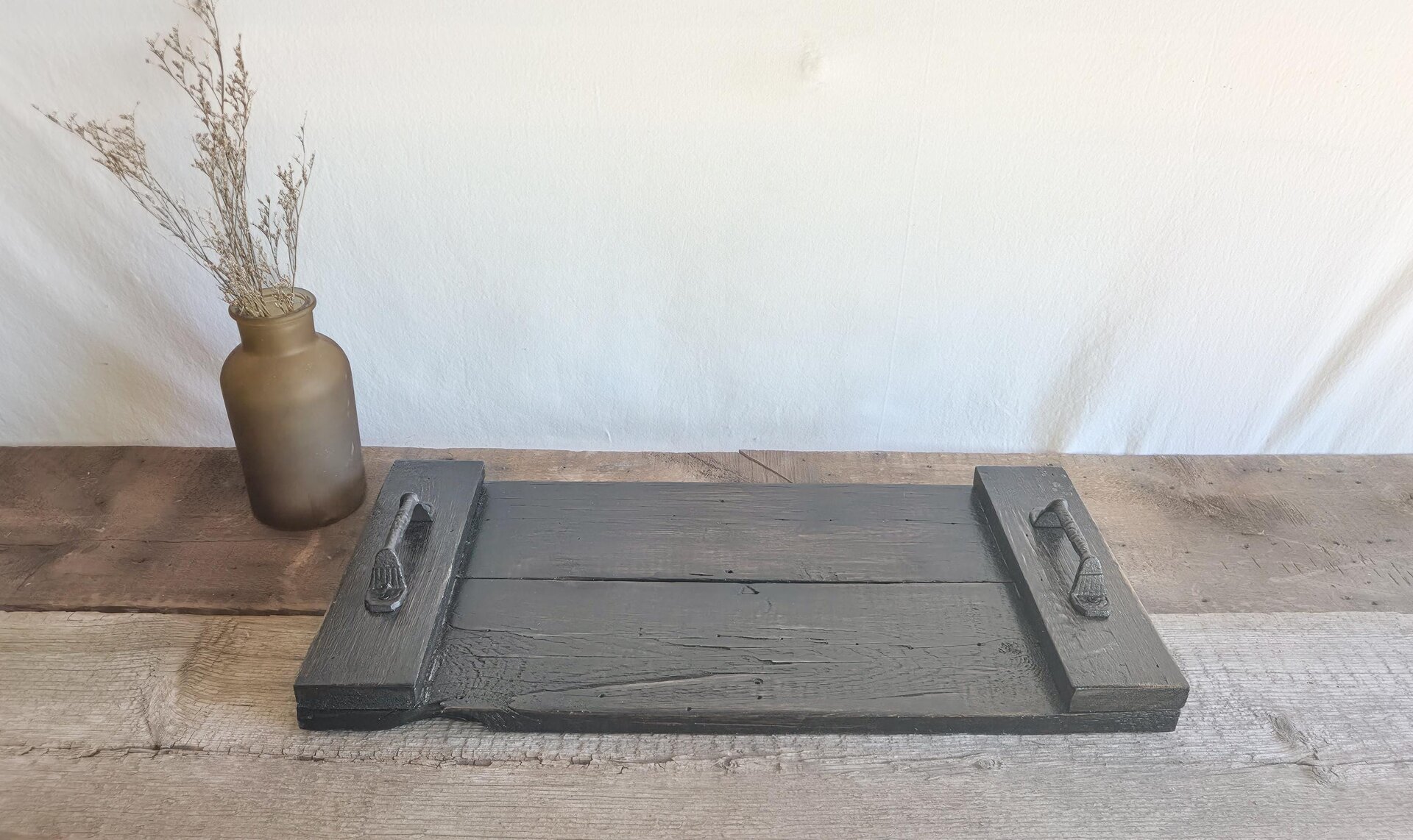Reclaimed Wood Coffee Table Tray | Large Ottoman Tray | Rustic Centerpiece