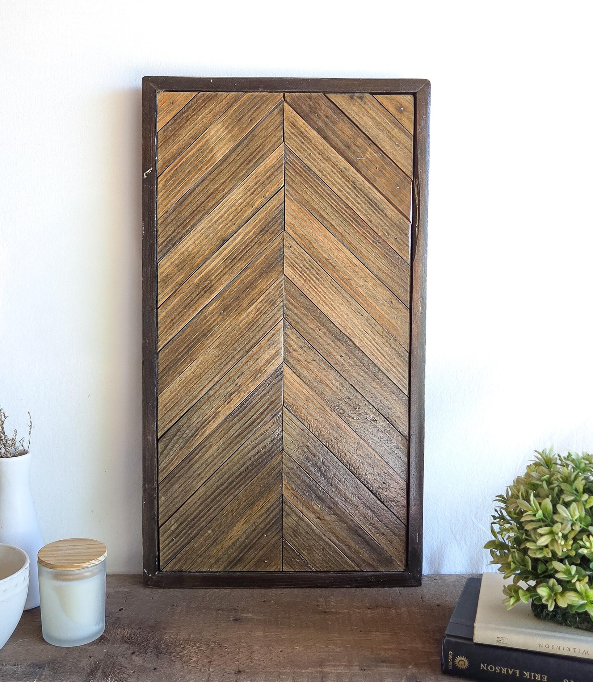 Reclaimed Wood Geometric Wall Art | Rustic Wooden Decor