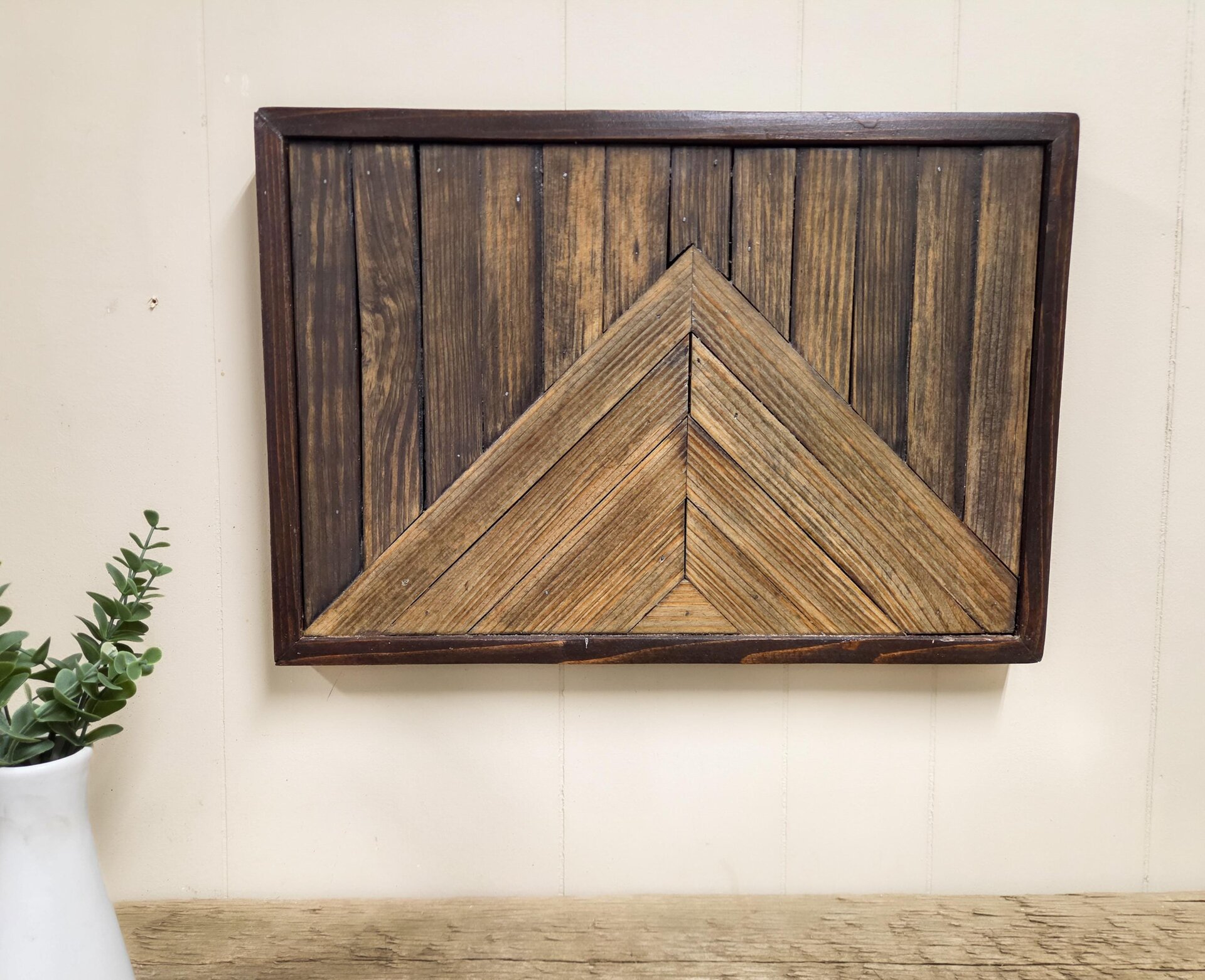 Reclaimed Wood Mountain Wall Art | Wyoming Cabin Decor | Rustic Western Wall Hanging